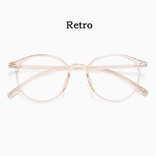 Load image into Gallery viewer, KatKani Men&#39;s And Women&#39;s Ultra-LightRetro Round Eyeglasses Frame Myopia/Hyperopia/Astigmatism Prescription Glasses D085