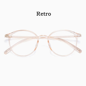 KatKani Men's And Women's Ultra-LightRetro Round Eyeglasses Frame Myopia/Hyperopia/Astigmatism Prescription Glasses D085