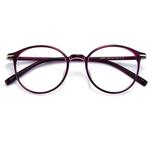 KatKani Men's And Women's Ultra-LightRetro Round Eyeglasses Frame Myopia/Hyperopia/Astigmatism Prescription Glasses D085