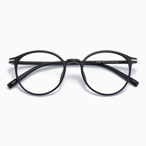 KatKani Men's And Women's Ultra-LightRetro Round Eyeglasses Frame Myopia/Hyperopia/Astigmatism Prescription Glasses D085