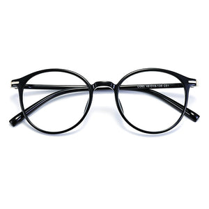 KatKani Men's And Women's Ultra-LightRetro Round Eyeglasses Frame Myopia/Hyperopia/Astigmatism Prescription Glasses D085