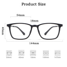 Load image into Gallery viewer, KatKani Men&#39;s Pure Titanium Spectacle Frame Super Light Comfortable Large Eyeglasses Frame Optical Prescription Glasses HR3067