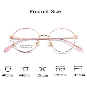 KatKani Men&#39;s and Women&#39;s Ultra-light Pure Titanium Eyeglasses Frame Wide Side Retro High Myopia/Hyperopia Glasses Frame K19201