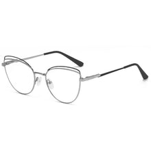 Load image into Gallery viewer, KatKani Anti-Blue Glasses Metal Two-Tone Glasses Female Cat Eye Optical Prescription Spring Legs Glasses Frame WH502