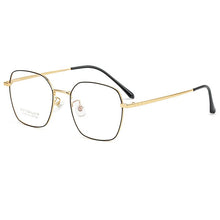 Carica l&#39;immagine nel visualizzatore di Gallery, KatKani Retro Titanium Polygonal Glasses Frame For Men And Women Ultralight Decorative Optical Prescription Glasses Frame K32227