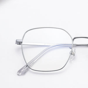 KatKani Retro Titanium Polygonal Glasses Frame For Men And Women Ultralight Decorative Optical Prescription Glasses Frame K32227