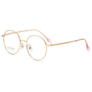 KatKani Retro Ultra-Light Pure Titanium Optical Prescription Myopia Eyeglasses Frame For Men And Women Round Glasses frame 32249