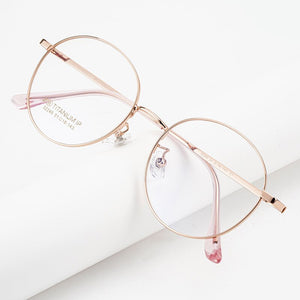 KatKani Retro Ultra-Light Pure Titanium Optical Prescription Myopia Eyeglasses Frame For Men And Women Round Glasses frame 32249
