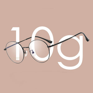 KatKani Retro Ultra-Light Pure Titanium Optical Prescription Myopia Eyeglasses Frame For Men And Women Round Glasses frame 32249