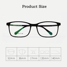 Load image into Gallery viewer, KatKani Ultralight Tungsten Titanium Plastic Steel Screwless Spectacle Frame Removable Comfortable Prescription Glasses K8601