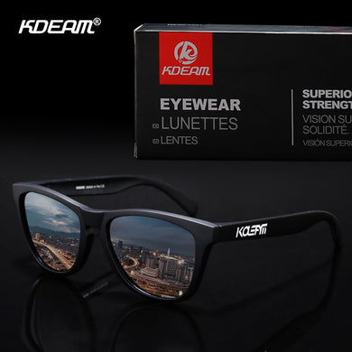 Kdeam Brand Vintage Polarized Sunglasses Men TR90 Frome Sport Sun Glasses For Women Driving Eyewear Outdoor Travel Gafas De Sol