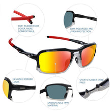 Load image into Gallery viewer, Kdeam TR90 Outdoor Polarized Sunglasses Men and Women brand Greenand Red Mirror sports Goggles Driving eyewear UV400 shades