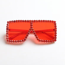 Load image into Gallery viewer, KeiKeSweet Brand Designer Crystal Oversized Sunglasses Women Mirror Big Rhinestone Rays Shades Sun Glasses Lady Diamond