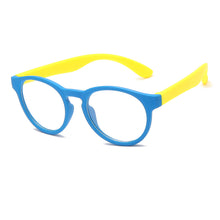 Load image into Gallery viewer, Kids Anti Blue Light Glasses Frame Children TR90 Silicone Optical Glasses Boy Girl Flexible Round Eyeglasses Protective Orange
