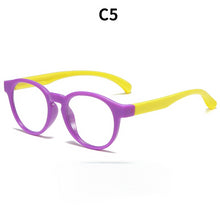 Load image into Gallery viewer, Kids Blue Light Blocking Glasses Computer Glasses Silicone Frame Clear Lens Girl Boy Video Gaming Children Safety Glass