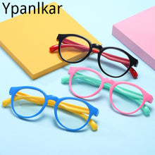 Load image into Gallery viewer, Kids Blue Light Blocking Glasses Computer Glasses Silicone Frame Clear Lens Girl Boy Video Gaming Children Safety Glass
