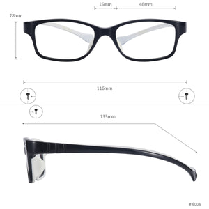 Kids Colourful Rectangular Rubber Glasses Girl Boy  Lightweight Spectacles  For Prescription Myopia Lenses