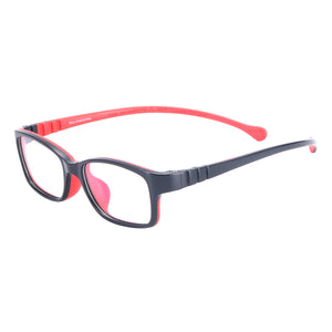 Kids Colourful Rectangular Rubber Glasses Girl Boy  Lightweight Spectacles  For Prescription Myopia Lenses