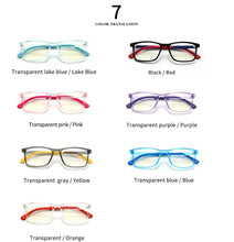 Carica l&#39;immagine nel visualizzatore di Gallery, Occhiali per bambini Anti luce blu Ragazzi Ragazze Occhiali quadrati che bloccano la luce blu Occhiali da vista ultraleggeri TR90 Occhiali UV400 8500 