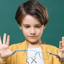 Carica l&#39;immagine nel visualizzatore di Gallery, Occhiali per bambini Anti luce blu Ragazzi Ragazze Occhiali quadrati che bloccano la luce blu Occhiali da vista ultraleggeri TR90 Occhiali UV400 8500 