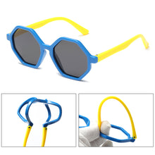 Load image into Gallery viewer, Kids Polarized Sunglasses Vintage Children Hexagon Sun Glasses Silicone Flexible Boys Girls Irregular Eyewear Uv400 Gafas De Sol