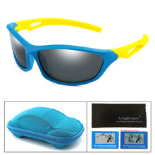 Load image into Gallery viewer, Kids Sports Sun Glasses With case Box Boys Cool Outdoor Sunglasses Goggle UV400 Eyewear Balance car Cool Children Glasses