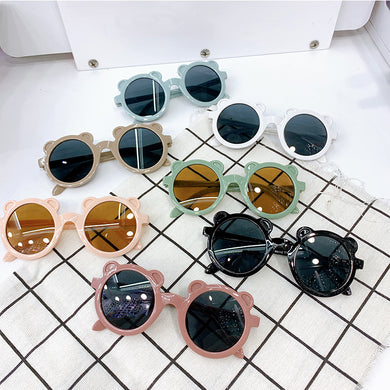 Kids Sunglasses Cartoon Bear Shape Girls Children Sun Glasses Round Street Beat Eyeglasses Cute Baby Shades Eyewear UV