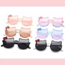 Load image into Gallery viewer, Kids Sunglasses Girls Boys Shiny Bowknot Sun Glasses Lovely Cat Children Eyewear Gradient Eyeglasses UV400