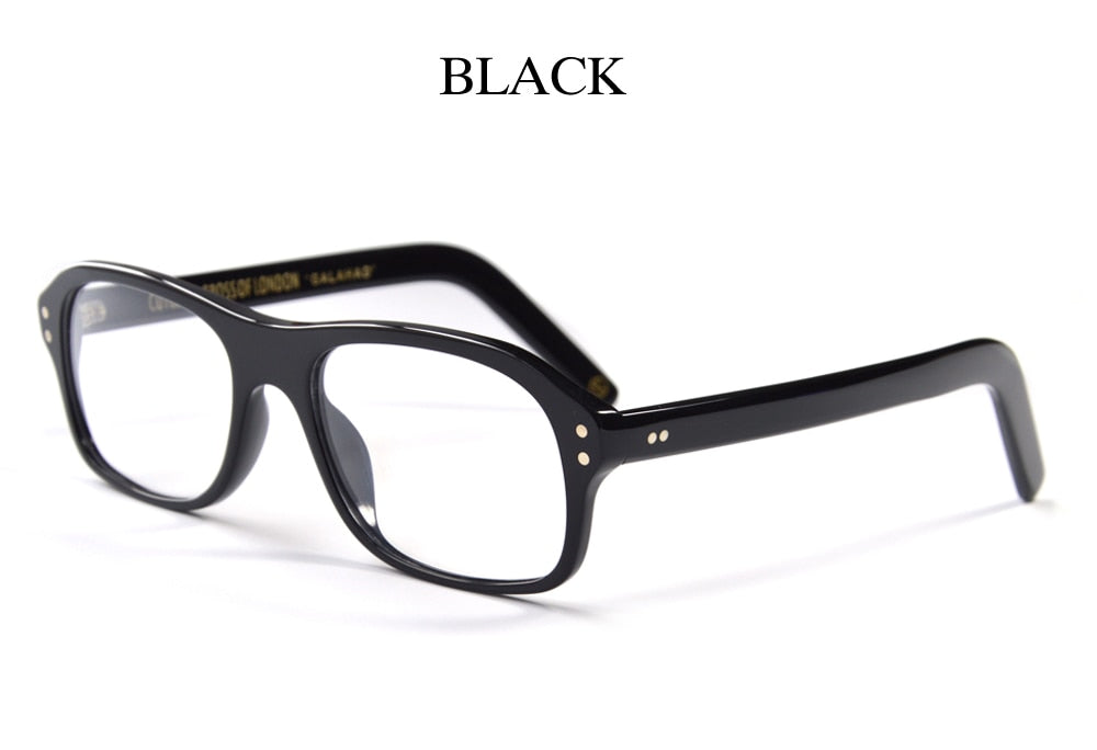 Kingsman Movie Cosplay Glasses Retro Rectangle Eyeglasses Frames for Men Thick Handmade Acetate Square Diopter Eyewear With Case