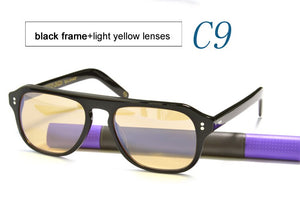 Kingsman Sunglasses Frame Mens  Pilot Sunglasses Handmade Acetate Driving Shades Mirror Coating UV Protection Sunglasses