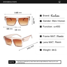 Carica l&#39;immagine nel visualizzatore di Gallery, Kinlion Square Sunglasses Women Retro Ladies Luxry Plastic Sunglass for Men Eyewear Frames Goggle Uv Protect Female Oculos Gafas