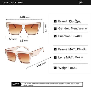 Kinlion Square Sunglasses Women Retro Ladies Luxry Plastic Sunglass for Men Eyewear Frames Goggle Uv Protect Female Oculos Gafas