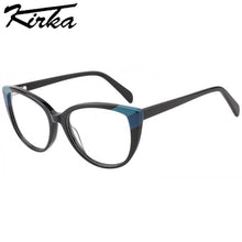 Carica l&#39;immagine nel visualizzatore di Gallery, Kirka Cat Eye Woman Glasses Frames Lady Myopia/Reading Eyeglasses Frame Optical Prescription with Clear Lens Design