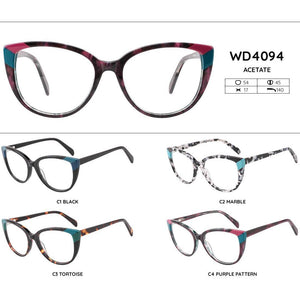Kirka Cat Eye Woman Glasses Frames Lady Myopia/Reading Eyeglasses Frame Optical Prescription with Clear Lens Design