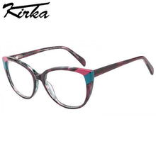 Carica l&#39;immagine nel visualizzatore di Gallery, Kirka Cat Eye Woman Glasses Frames Lady Myopia/Reading Eyeglasses Frame Optical Prescription with Clear Lens Design