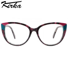 Carica l&#39;immagine nel visualizzatore di Gallery, Kirka Cat Eye Woman Glasses Frames Lady Myopia/Reading Eyeglasses Frame Optical Prescription with Clear Lens Design