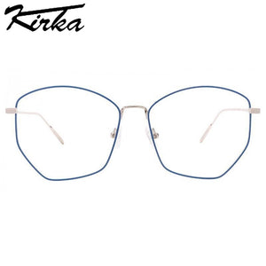 Kirka Female Glasses frames Optical Prescription Glasses for Woman Man Eyeglasses Geometric Big Frames Goggles Antiblue Glasses