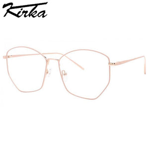 Kirka Female Glasses frames Optical Prescription Glasses for Woman Man Eyeglasses Geometric Big Frames Goggles Antiblue Glasses