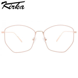 Kirka Female Glasses frames Optical Prescription Glasses for Woman Man Eyeglasses Geometric Big Frames Goggles Antiblue Glasses