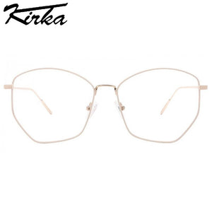 Kirka Female Glasses frames Optical Prescription Glasses for Woman Man Eyeglasses Geometric Big Frames Goggles Antiblue Glasses