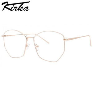 Kirka Female Glasses frames Optical Prescription Glasses for Woman Man Eyeglasses Geometric Big Frames Goggles Antiblue Glasses