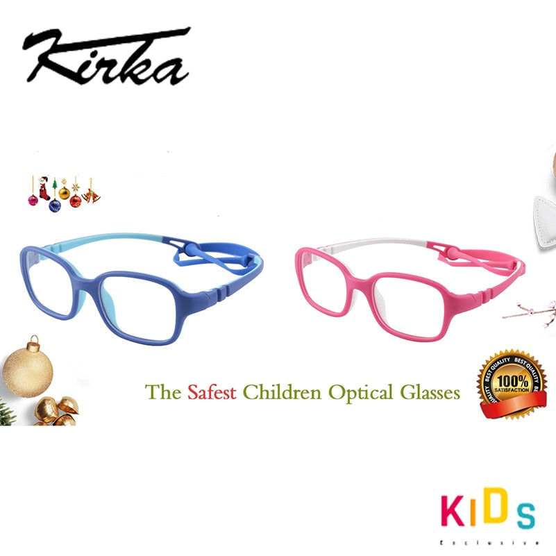 Kirka Flexible Kids Eyeglasses Frame TR90 Children Glasses Unbreakable