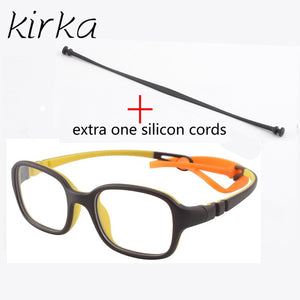 Kirka Flexible Kids Eyeglasses Frame TR90 Children Glasses Unbreakable Safe Light Boys Girls Optical Glasses Frame Kids Glasses