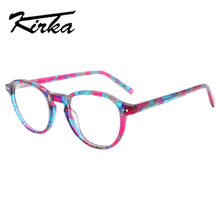 Load image into Gallery viewer, Kirka Kids Glasses Acetate Frames Round Lens Child Optical Eyewear Boys and Girls Myopia/Anti-blue Glasses Frame Floral pattern