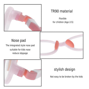 Kirka Optical Children Glasses Frames TR90 Flexible Kids Silicone Glasses Baby Eyeglass Kids Rubber Glasses Pink Unisex