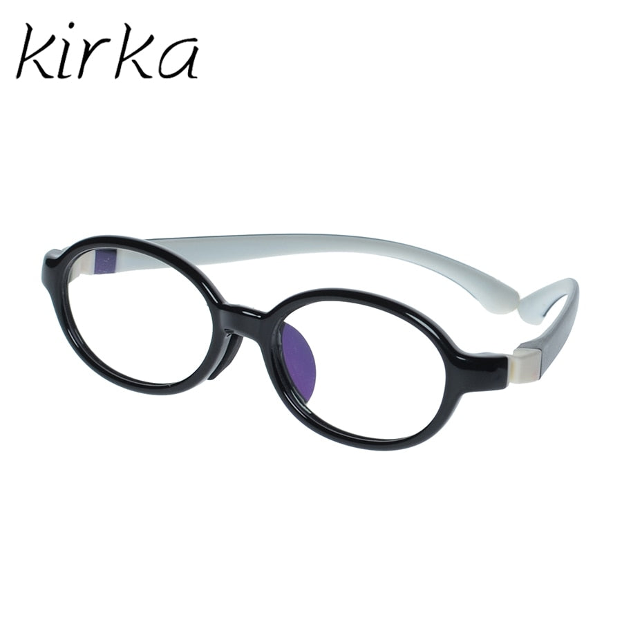Kirka Optical Children Glasses Frames TR90 Flexible Kids Silicone Glasses Baby Eyeglass Kids Rubber Glasses Pink Unisex