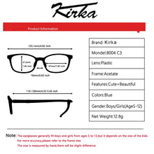 Load image into Gallery viewer, Kirka Rectangle Kids Blue Light Blocking Glasses Children TR90 Light Frame Eyeglasses Boy Girl Computer Eyewear Protect Eyes