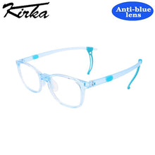 Load image into Gallery viewer, Kirka Rectangle Kids Blue Light Blocking Glasses Children TR90 Light Frame Eyeglasses Boy Girl Computer Eyewear Protect Eyes