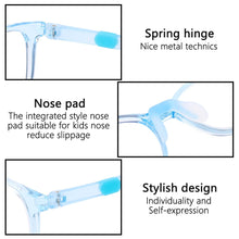 Load image into Gallery viewer, Kirka Rectangle Kids Blue Light Blocking Glasses Children TR90 Light Frame Eyeglasses Boy Girl Computer Eyewear Protect Eyes