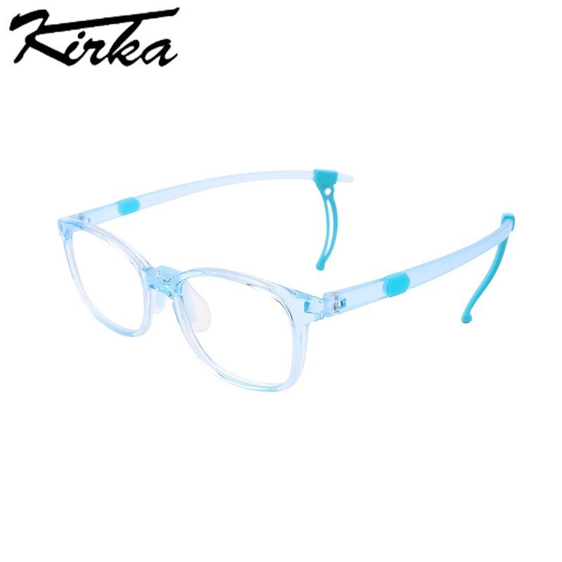 Kirka Rectangle Kids Blue Light Blocking Glasses Children TR90 Light Frame Eyeglasses Boy Girl Computer Eyewear Protect Eyes